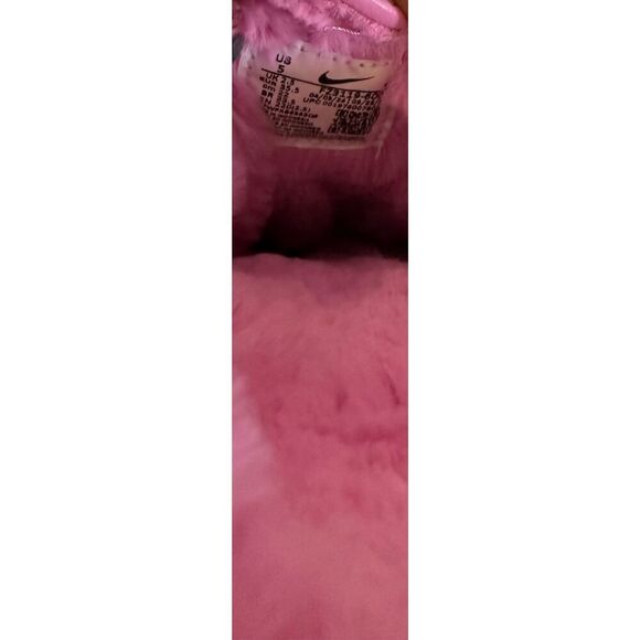 Nike Women's Calm SE Fuzzy Fur Cozy Slip On Slides Mules Playful Pink Size 5 - Picture 4 of 15